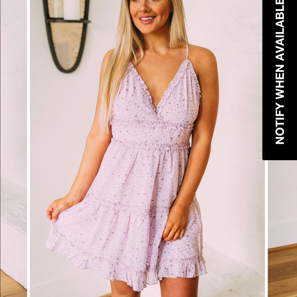 Lilac ruffle dress